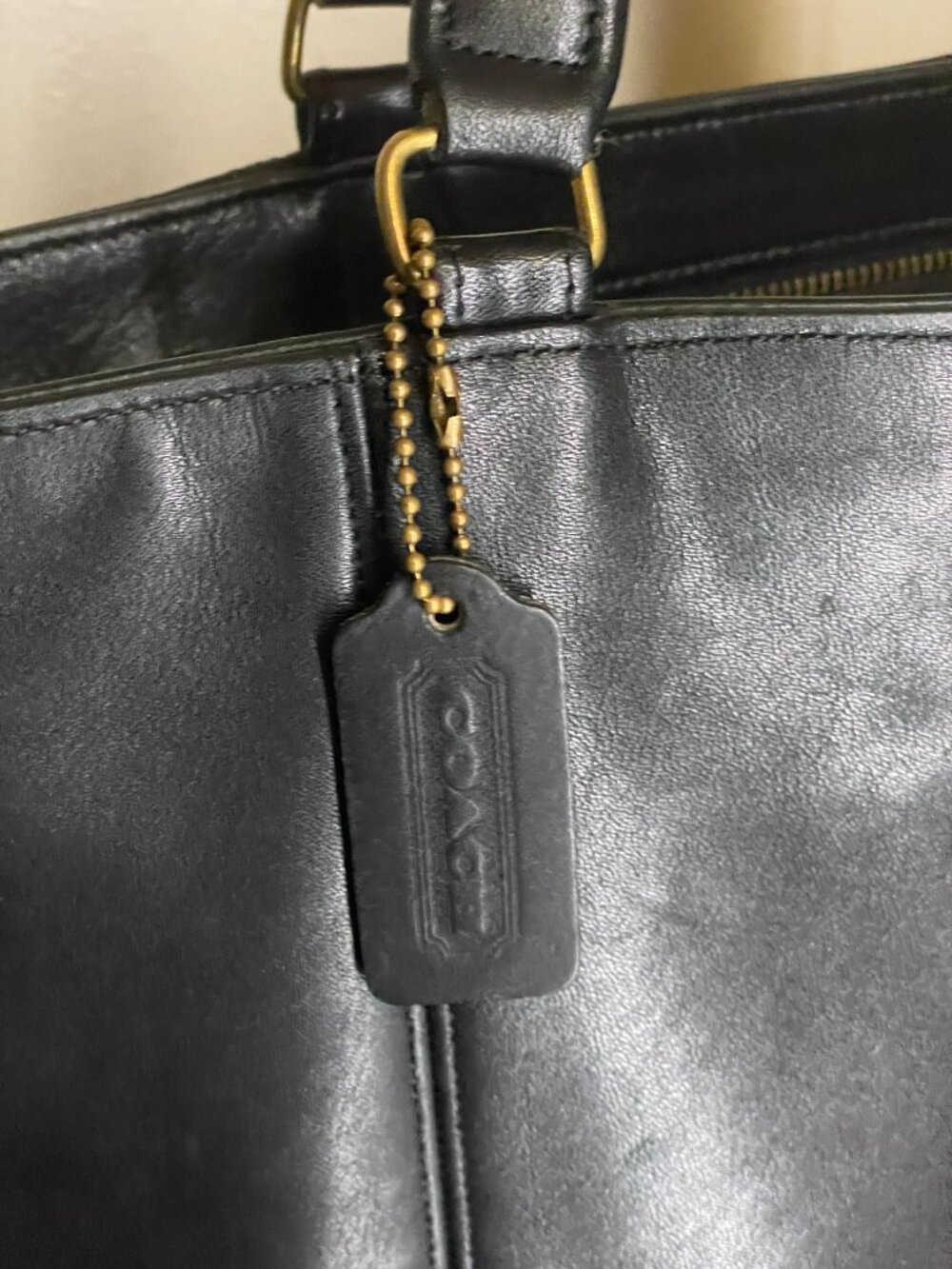 Vintage Coach Light Tote Black - Picture 11 of 16